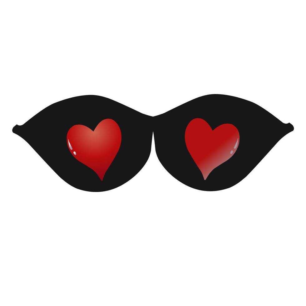 illustration design graphique vectoriel de lunettes d'amour. parfait pour les autocollants, les tatouages