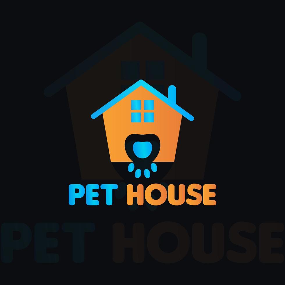 logo de maison pour animaux de compagnie vecteur