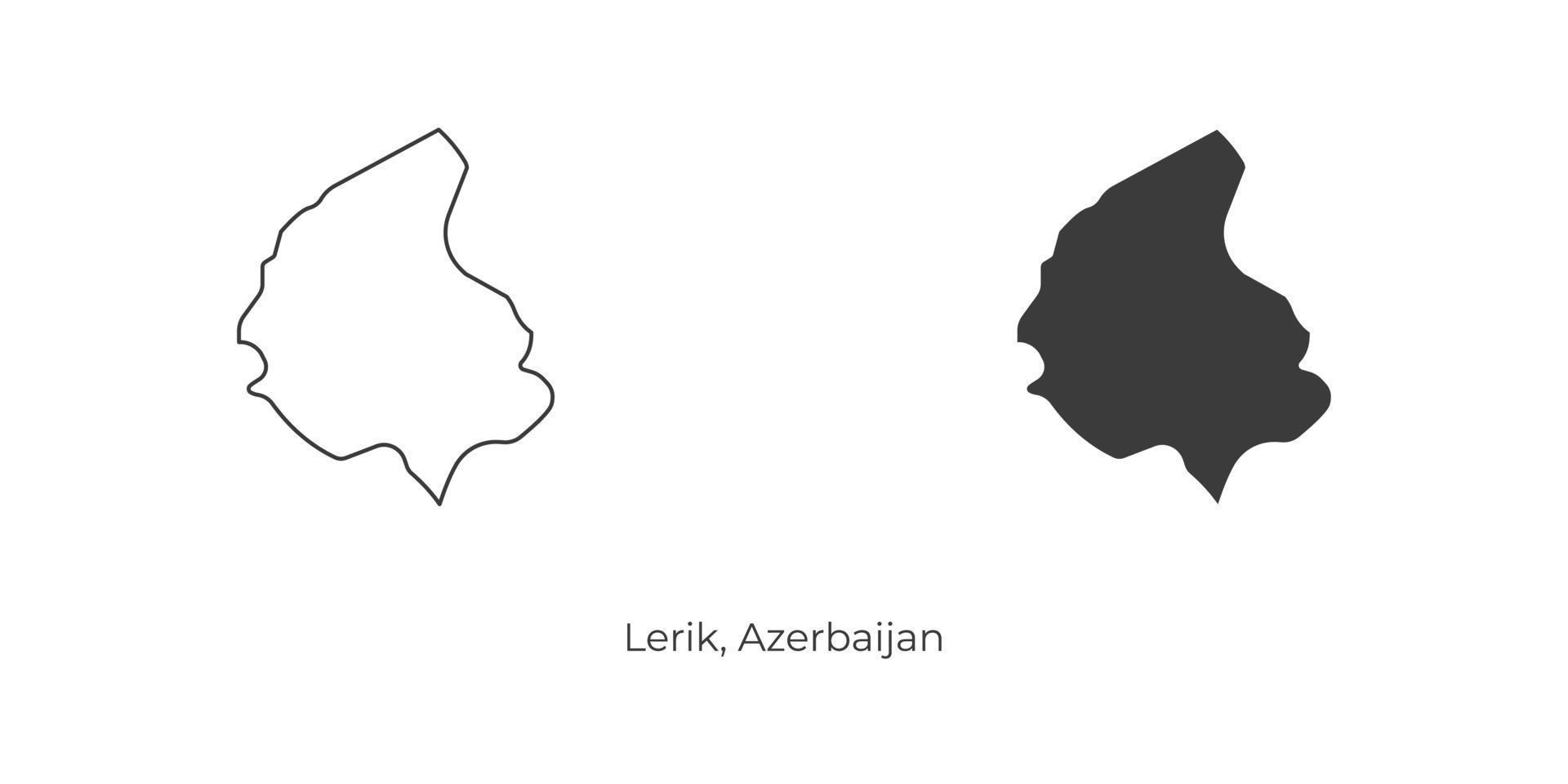 illustration vectorielle simple de la carte de lerik, azerbaïdjan. vecteur