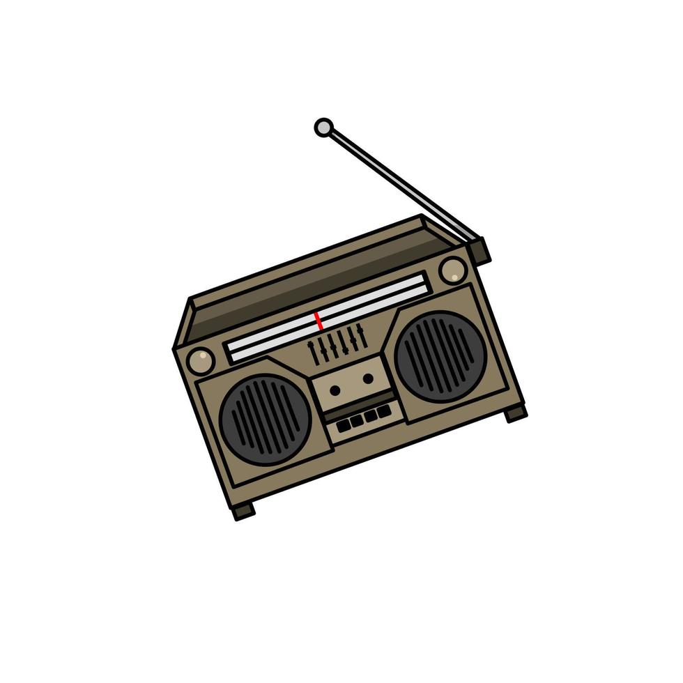 conception d'icône radio, une icône simple avec un concept élégant, adaptée à votre collection ou logo d'entreprise vecteur