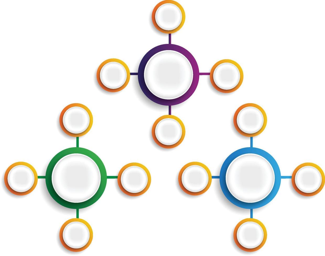 modèle d'infographie moderne. conception d'éléments de cercle créatif avec des icônes marketing. concept d'entreprise avec 6 options, étapes, pièces. vecteur