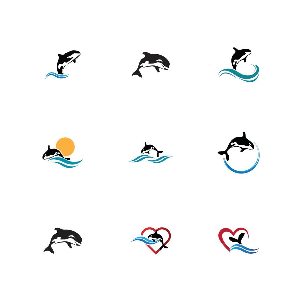 illustration vectorielle du logo orca sur un design tendance. vecteur