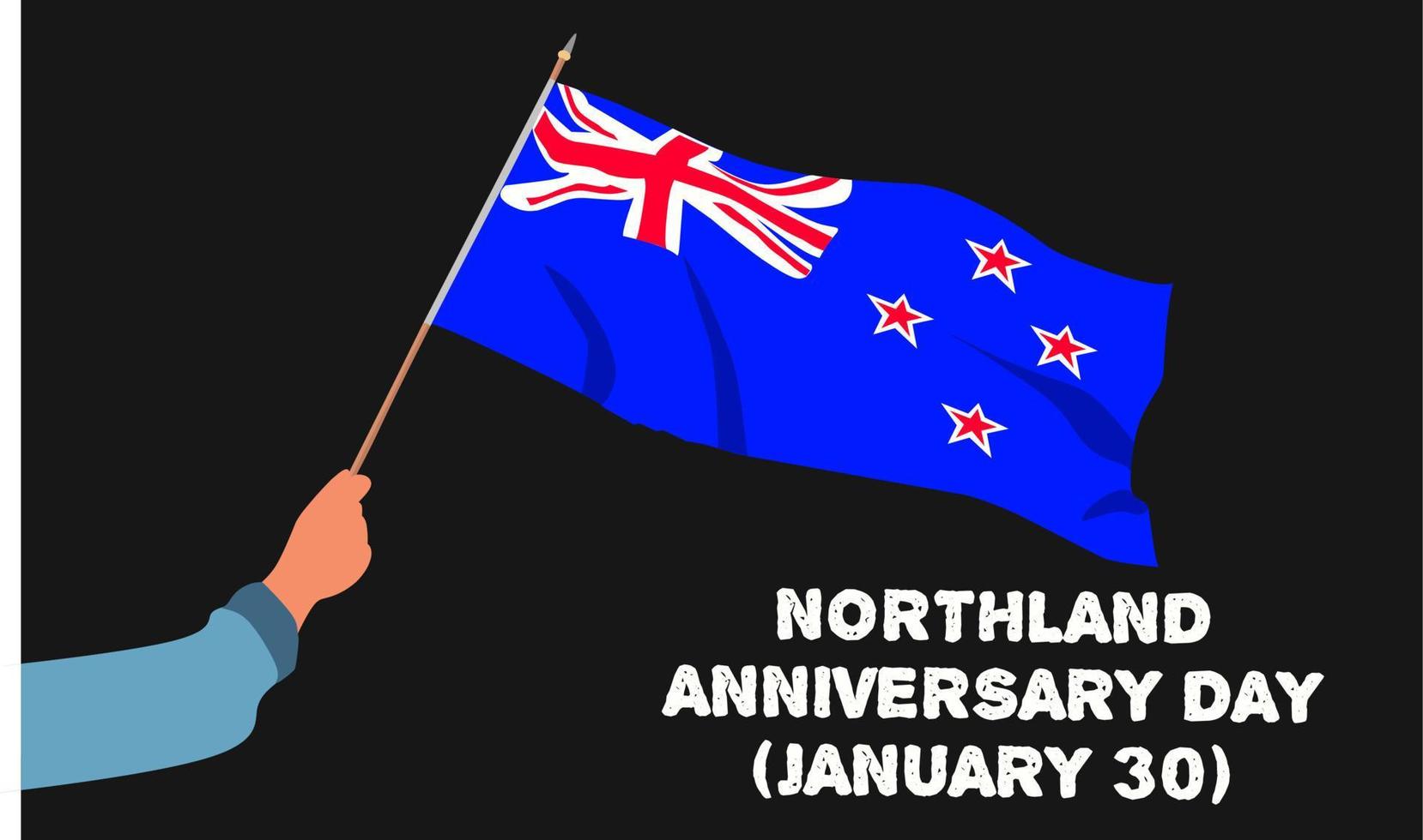 graphique vectoriel du jour d'anniversaire de northland pour la célébration du jour d'anniversaire de northland. conception plate. conception de dépliants. 30 janvier.