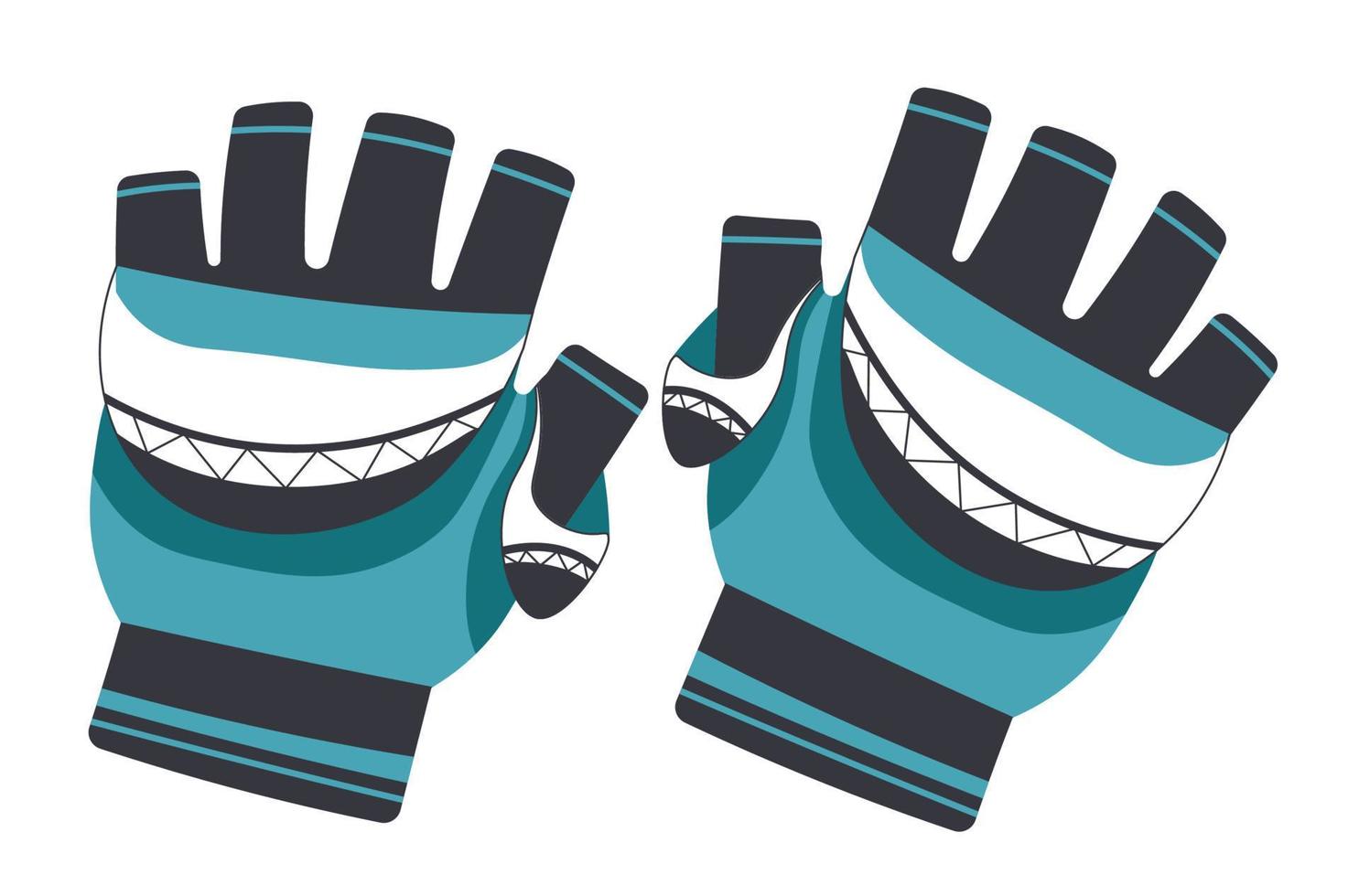 gants sportifs pour le ski ou les sports d'hiver vecteur