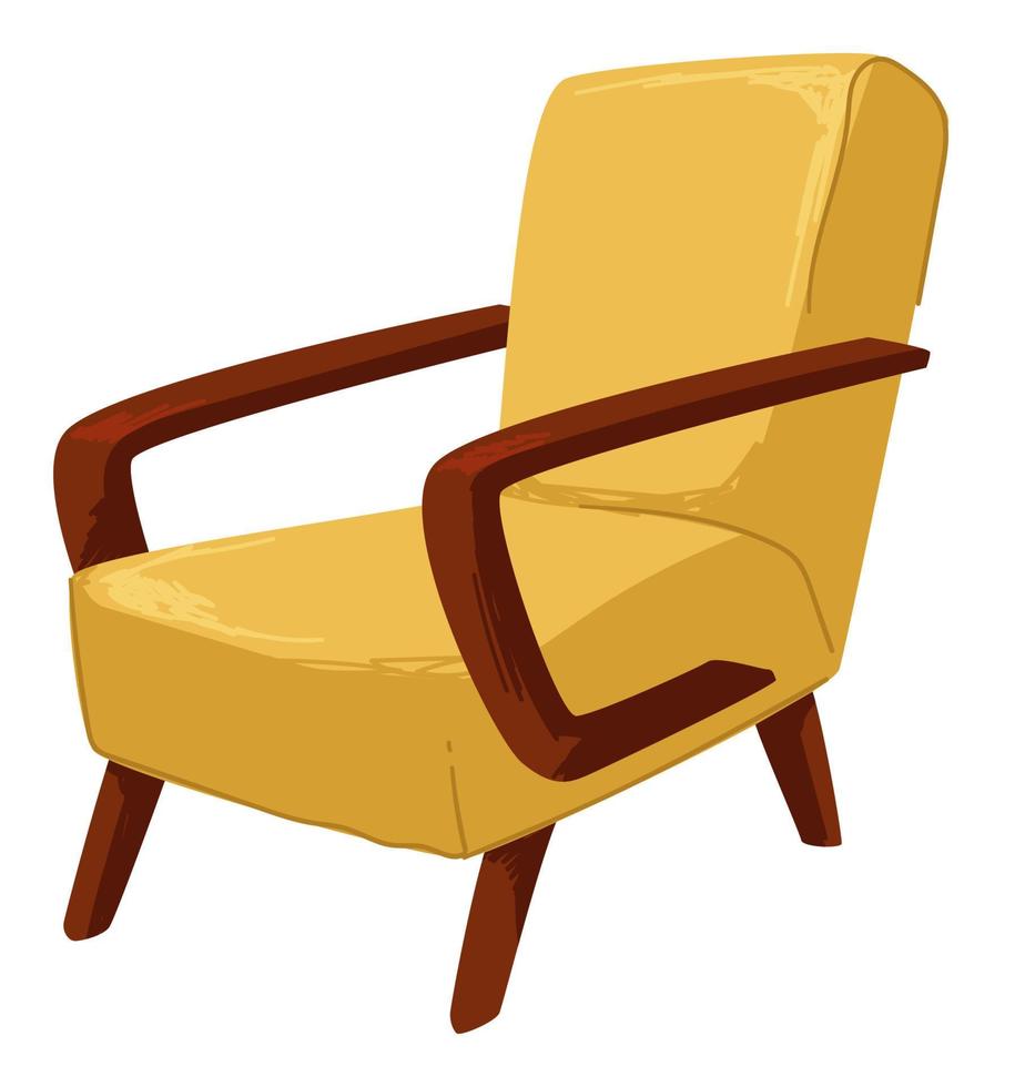 mobilier et design d'intérieur rétro de chaise des années 1960 vecteur