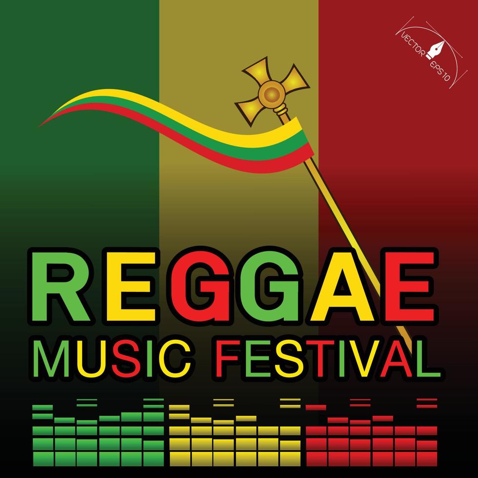 affiche du festival de musique reggae vecteur