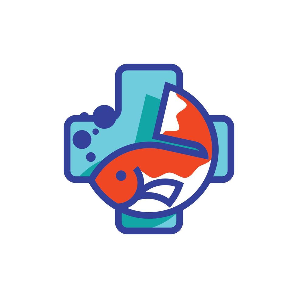 icône santé poisson logo vecteur