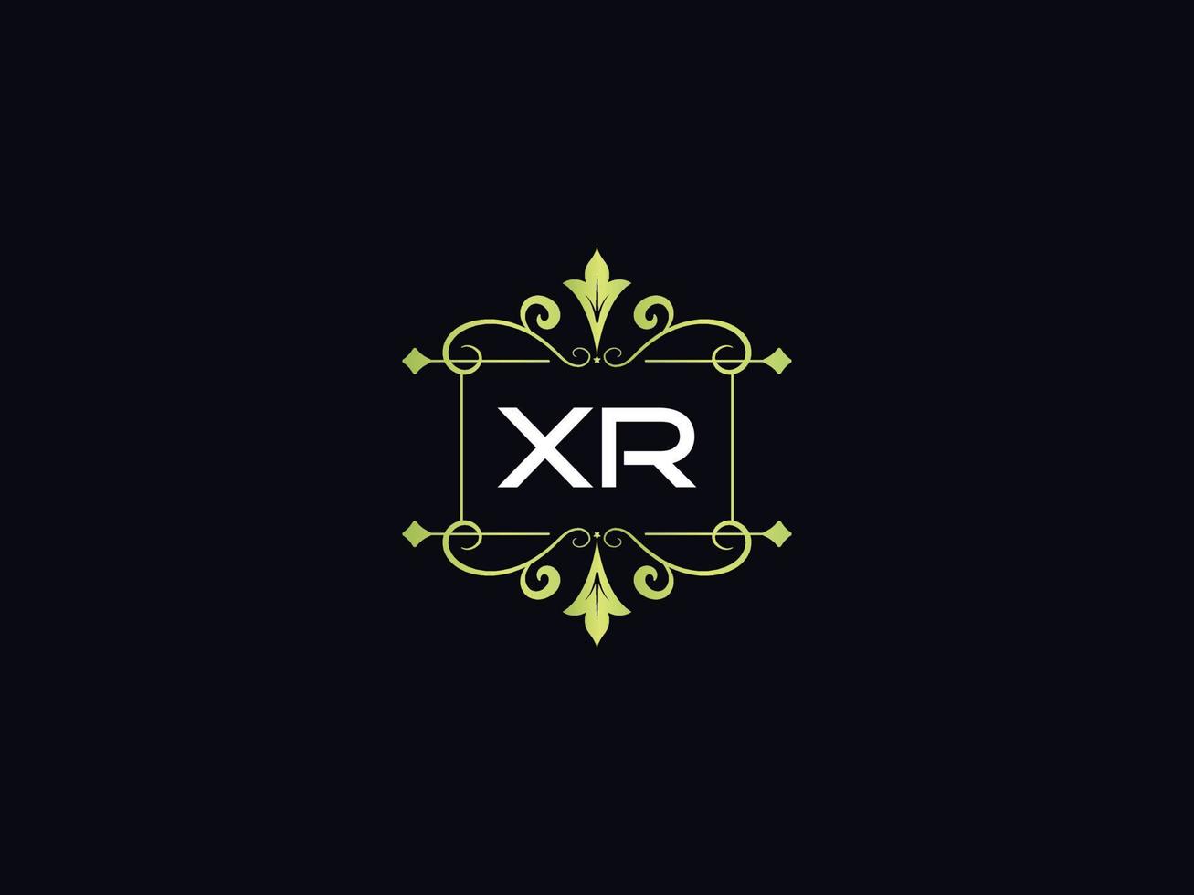 logo xr de luxe monogramme, création de logo de luxe xr minimal vecteur