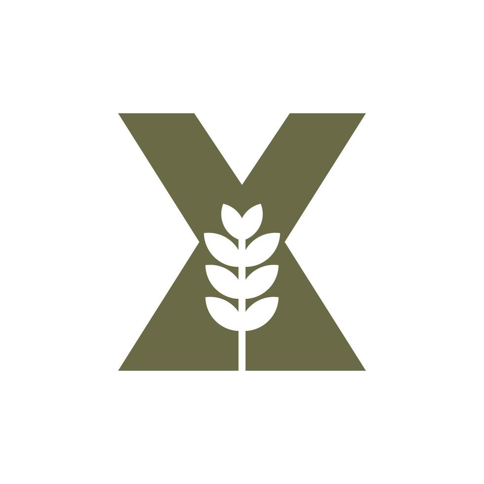 lettre initiale x logo de brassage avec modèle vectoriel d'icône de bière