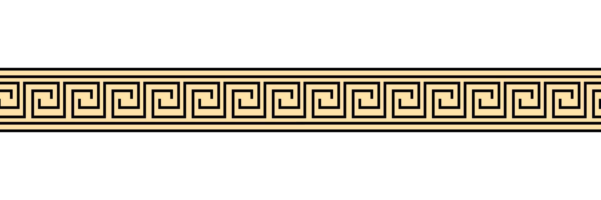 motifs de méandres sans soudure. meandros grecs, frette ou clé. ornement pour les frontières de style grec ancien. illustration vectorielle vecteur