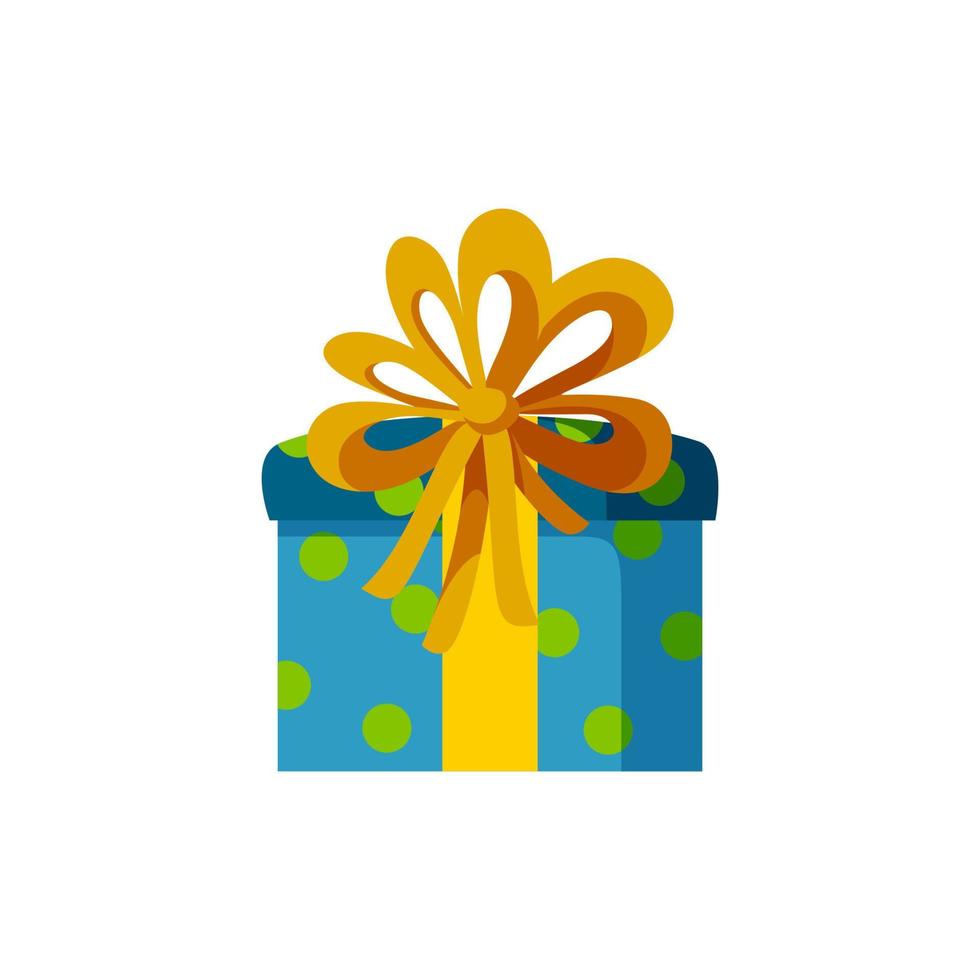 boîte cadeau colorée avec un arc. cadeau pour les vacances. illustration vectorielle isolée vecteur