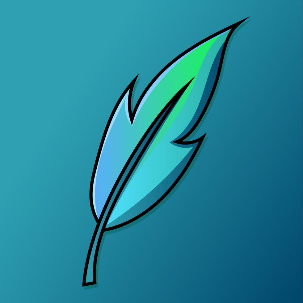 vecteur d'icône de feuille isolé. feuilles vert turquoise des arbres et des plantes. éléments pour les logos éco et bio.