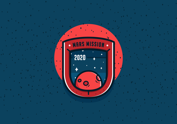 Mission à Mars Patch Vector