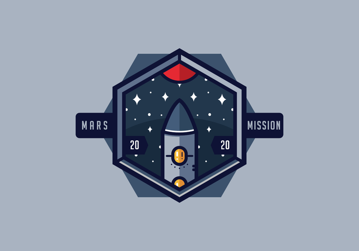 Mission à Mars Patch Vector