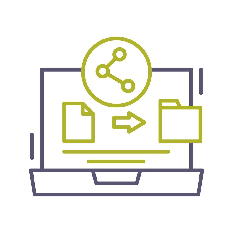 icône de vecteur de partage de fichiers