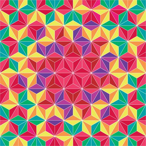 Arrière-plan coloré Triangle géométrique vecteur