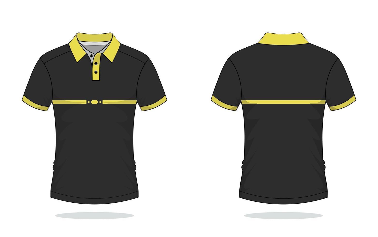 conception de tshirt polo, modèle jaune vecteur