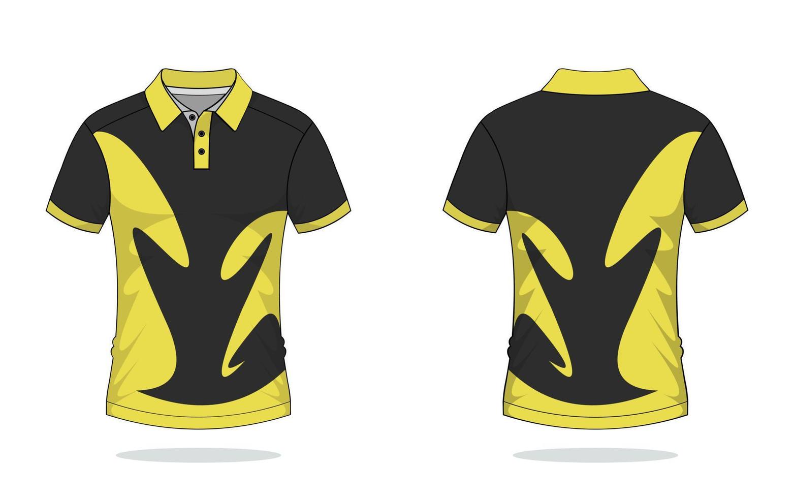 conception de tshirt polo, modèle jaune vecteur