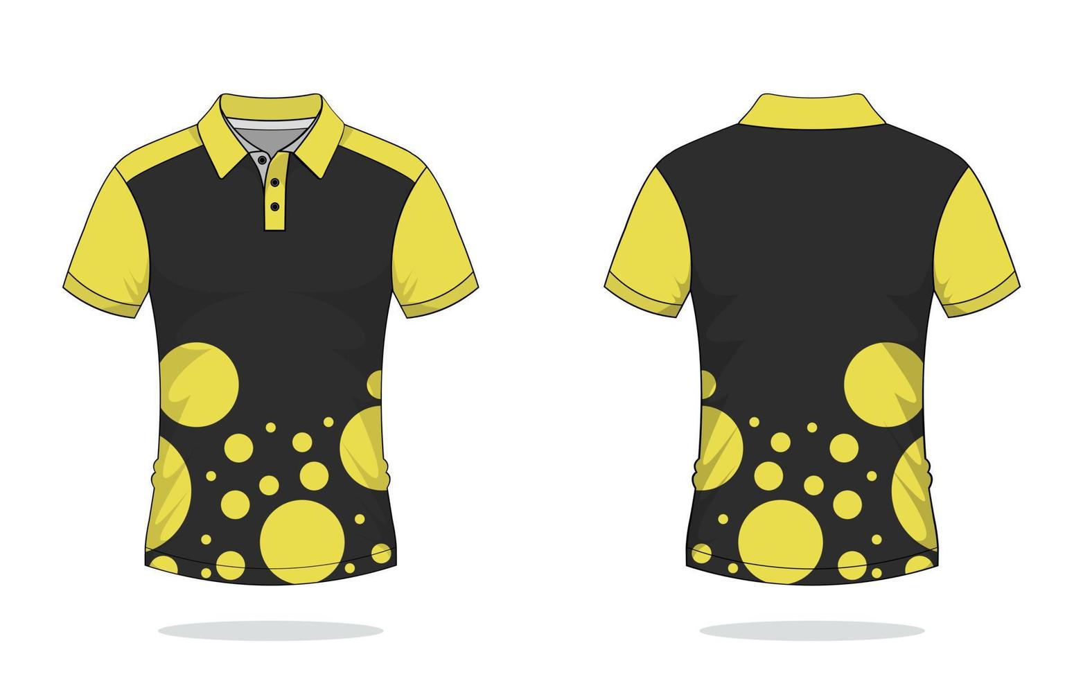 conception de tshirt polo, modèle jaune vecteur