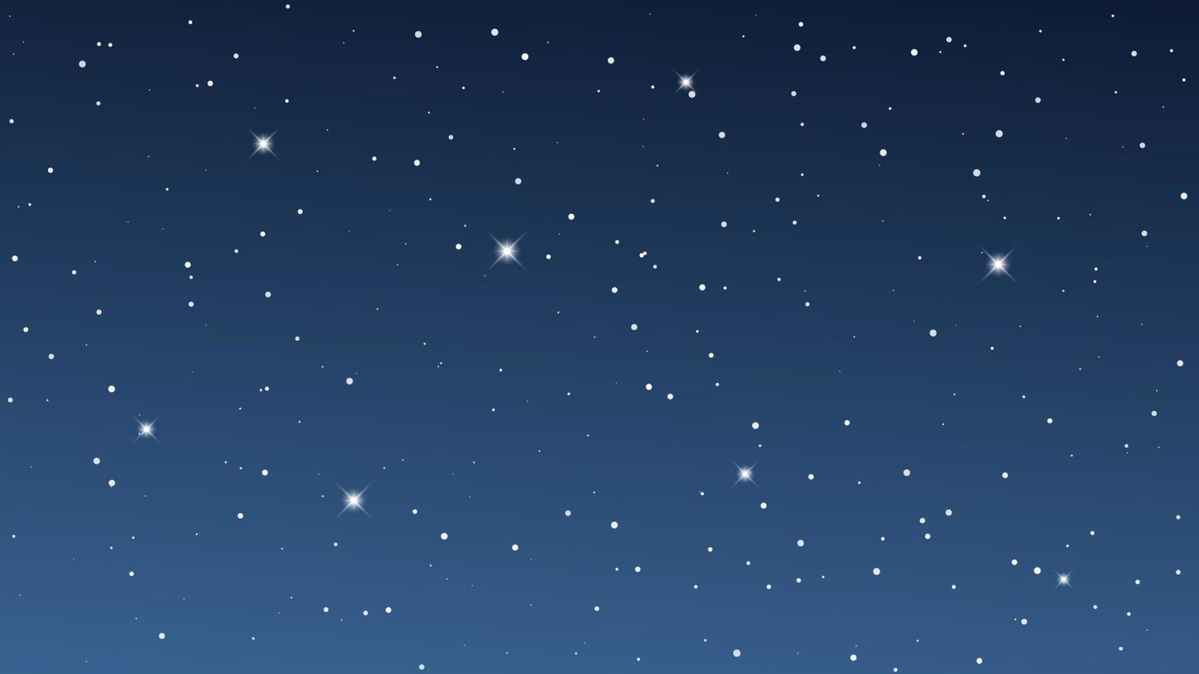 ciel nocturne avec de nombreuses étoiles. fond de nature abstraite avec poussière d'étoiles dans l'univers profond. illustration vectorielle. vecteur