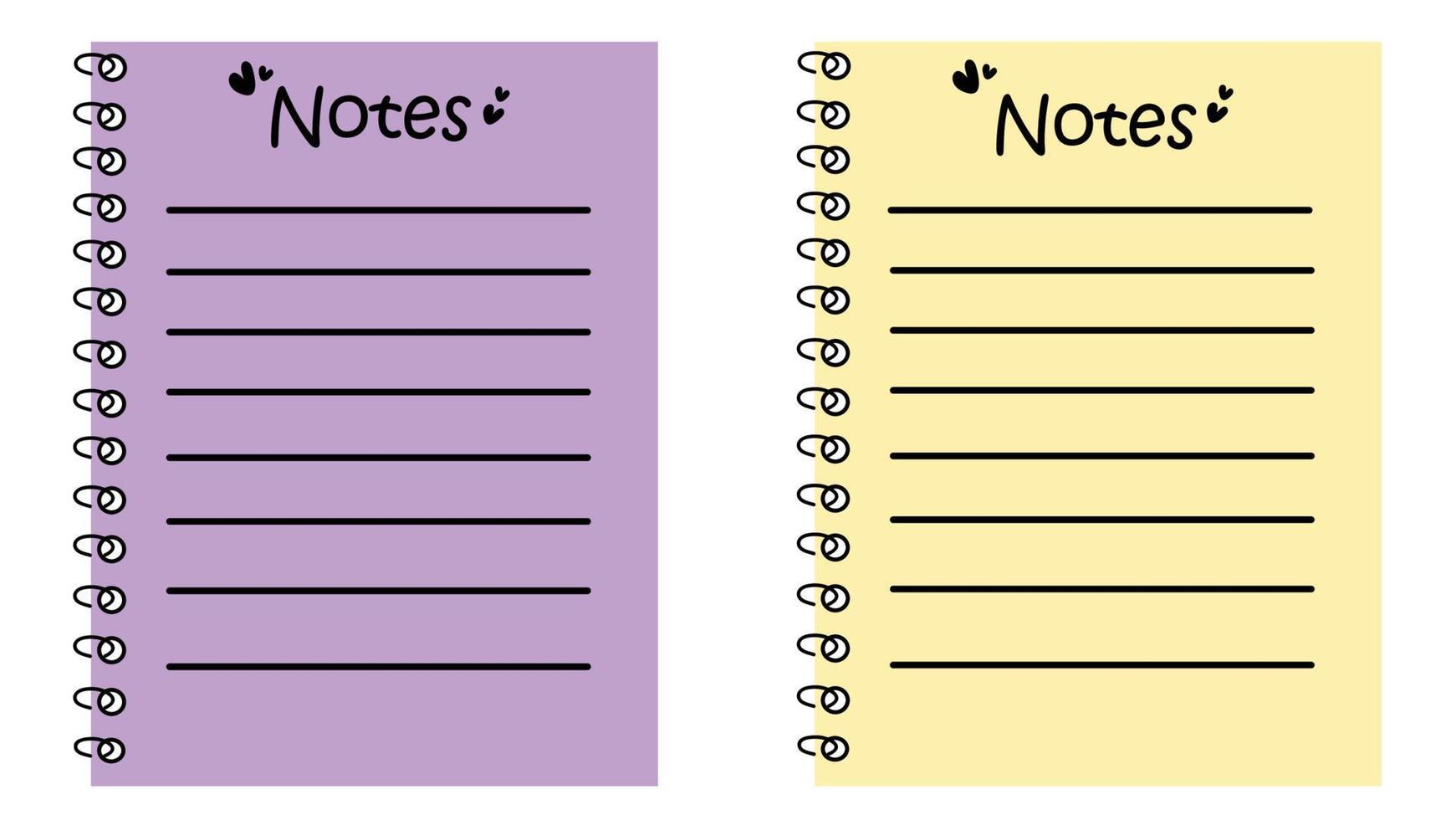 notes modèles illustration vecteur gratuit