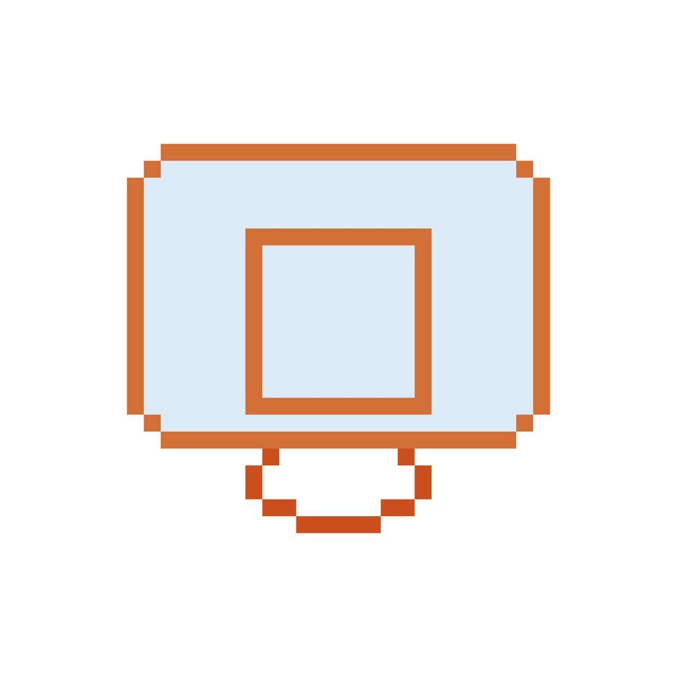 icône pixel art panier de basket-ball. vecteur