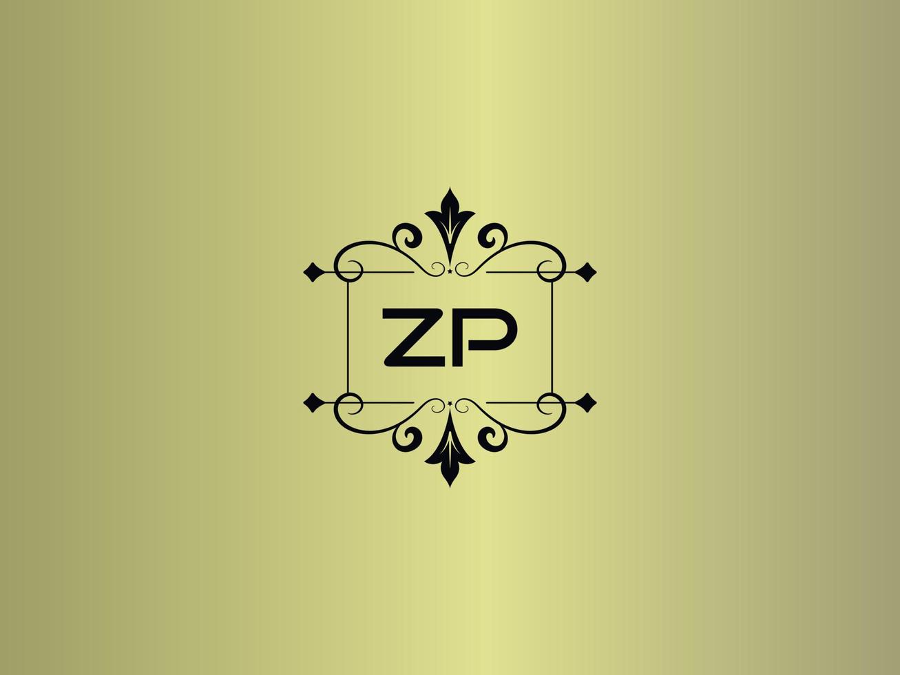 image créative du logo zp, conception de lettre de luxe zp premium vecteur