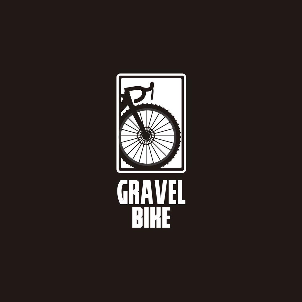 vélo de gravier silhouette vélo icône logo design vecteur