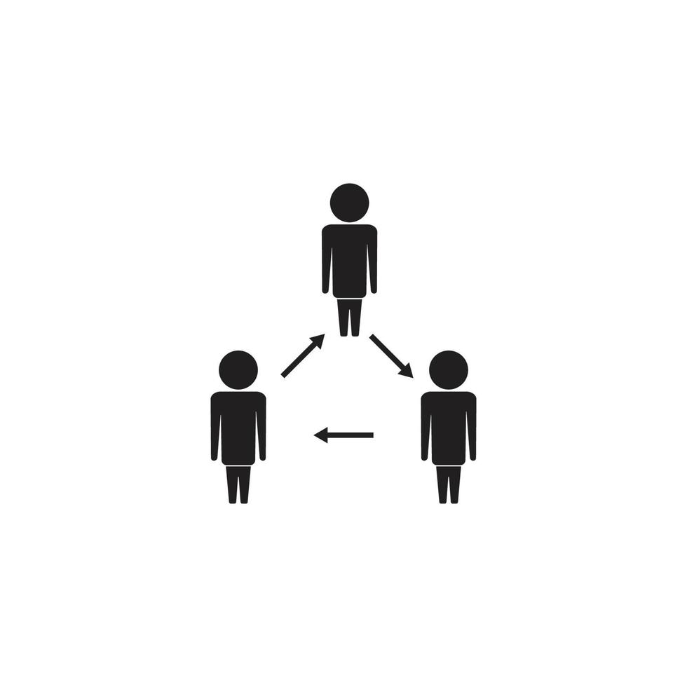 icône de distance sociale vecteur