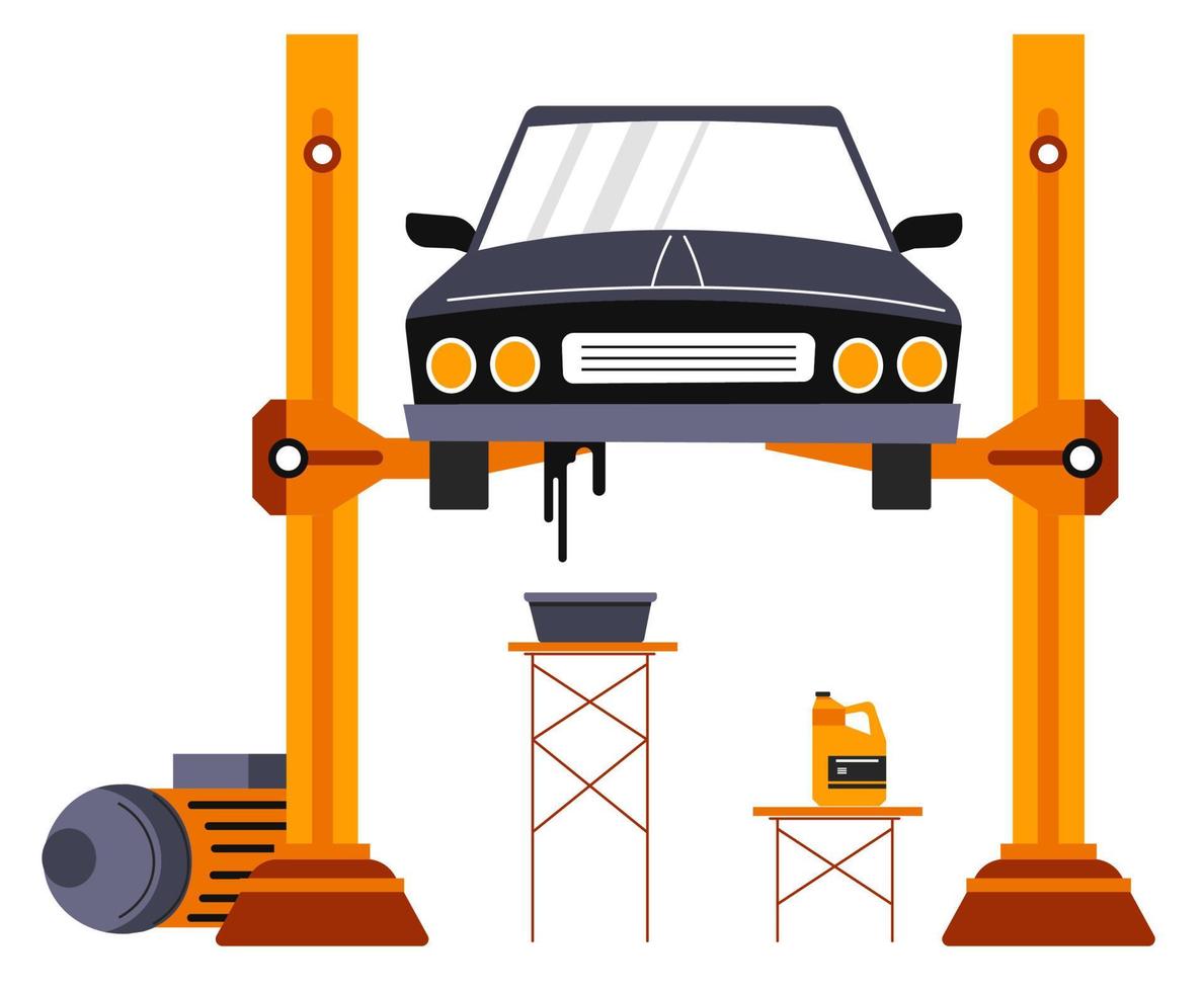 réparation ou entretien de voiture, services de dépannage vecteur