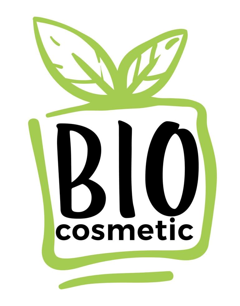 bio cosmétique, vecteur d'icône de traitement biologique et sain