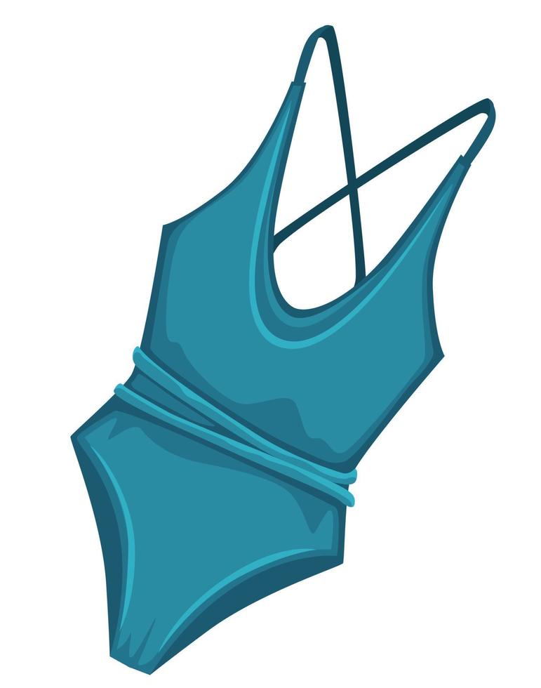 costume d'été rétro pour la natation, vecteur de vêtements à la mode