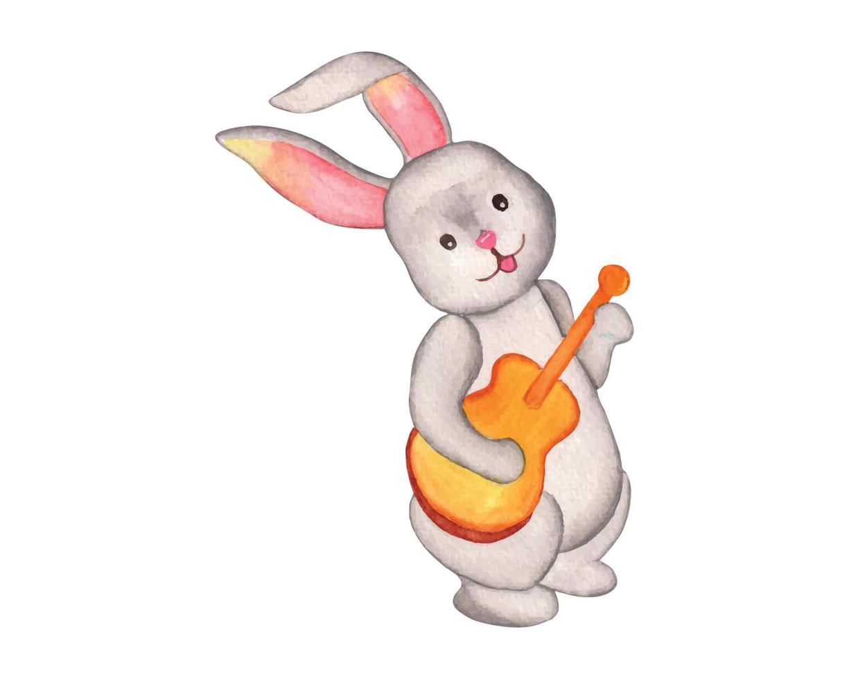 lapin de pâques clipart aquarelle vecteur