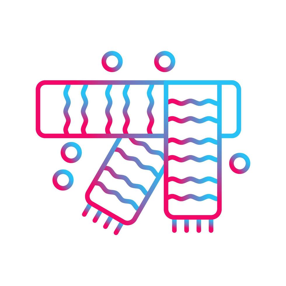 icône de vecteur d'écharpe d'hiver