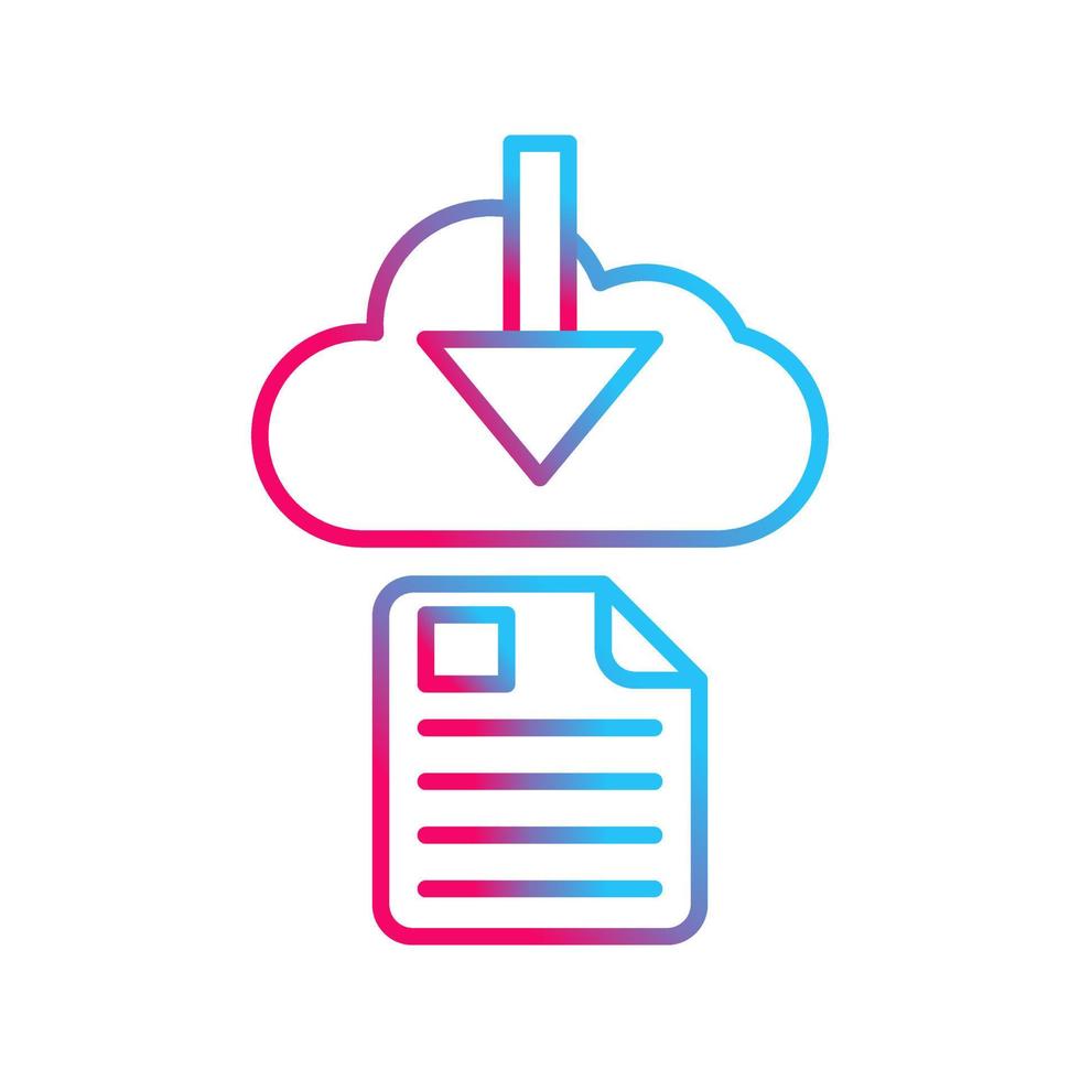 icône de vecteur de téléchargement de fichier
