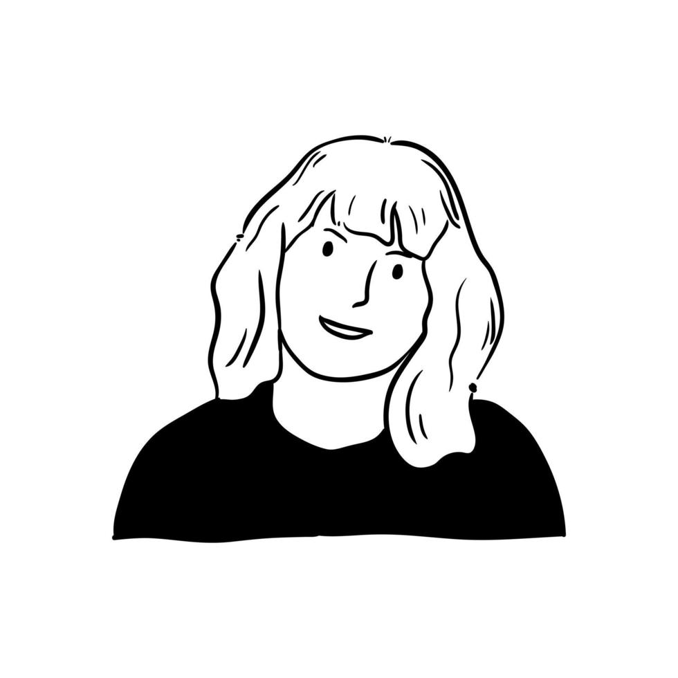 illustration de personnage d'avatar de personnes avec un design minimaliste vecteur