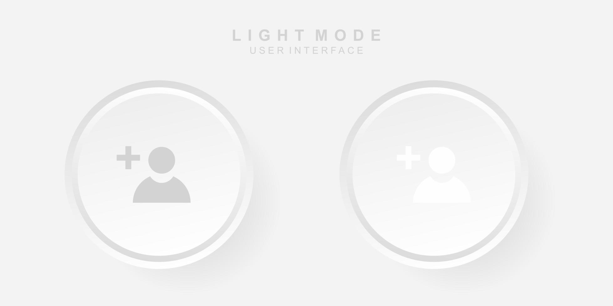 interface utilisateur créative simple ajout de contact dans la conception de neumorphisme. simple, moderne et minimaliste. vecteur