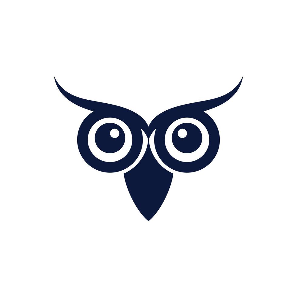 modèle de logo illustration hibou oiseau vecteur