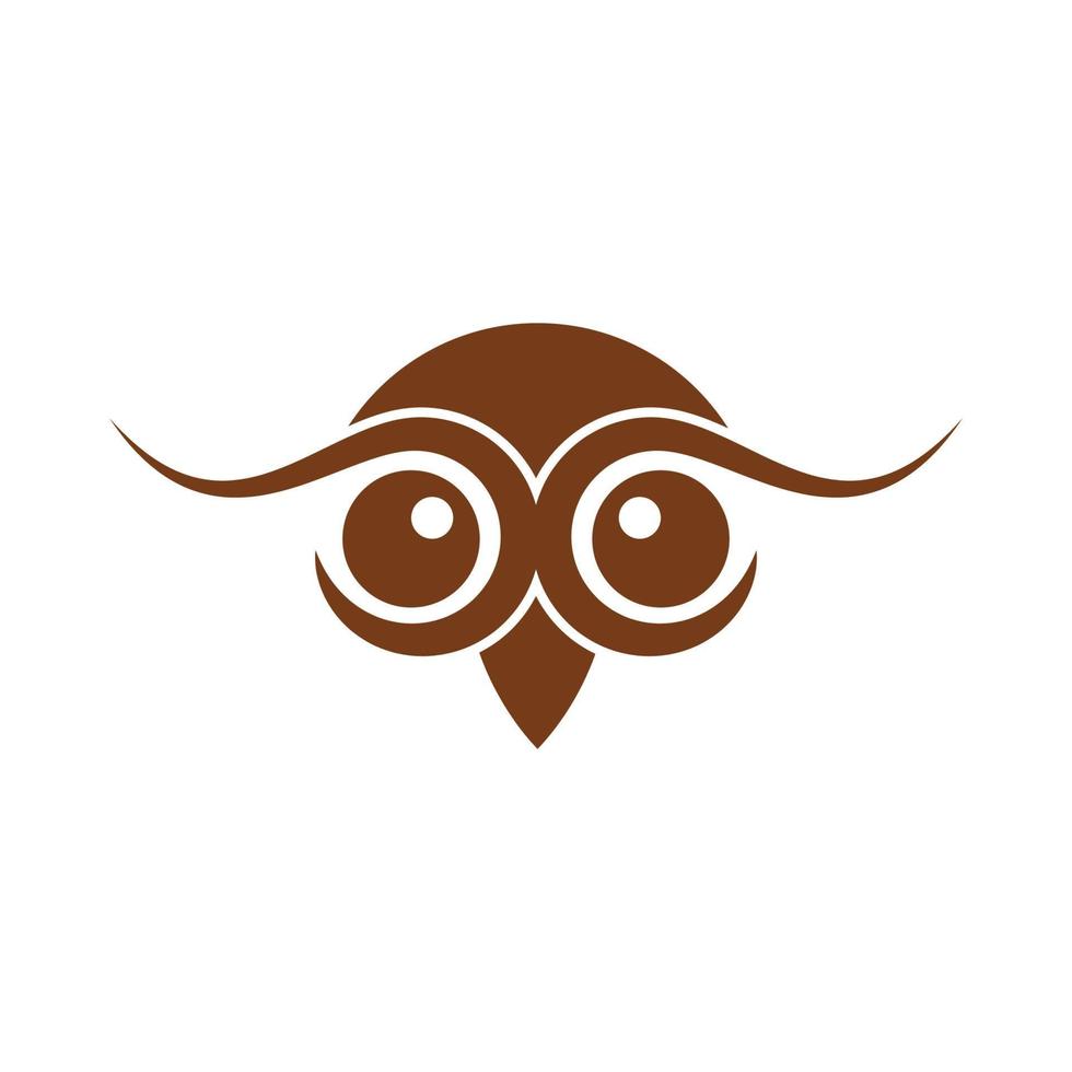 modèle de logo illustration hibou oiseau vecteur