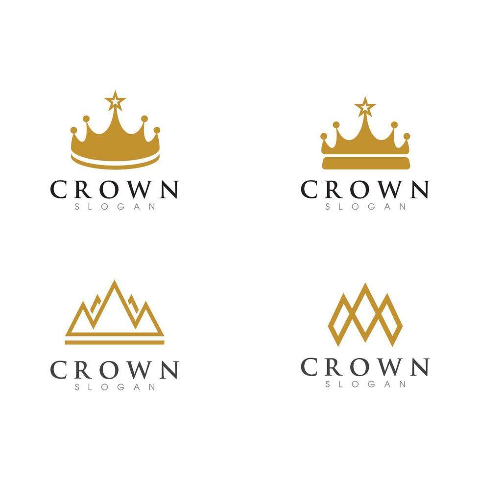 icône de vecteur de modèle de logo de couronne