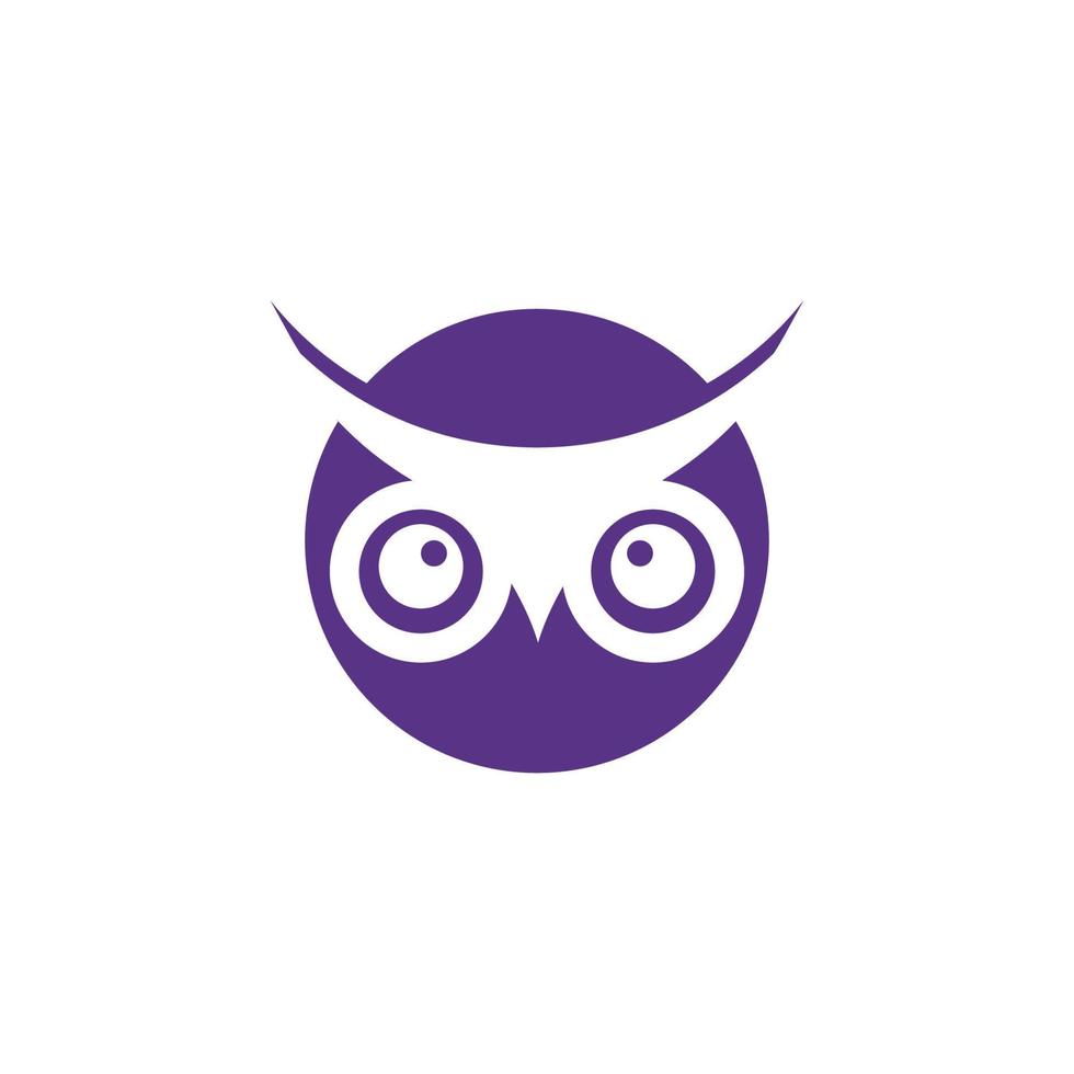 modèle de logo illustration hibou oiseau vecteur