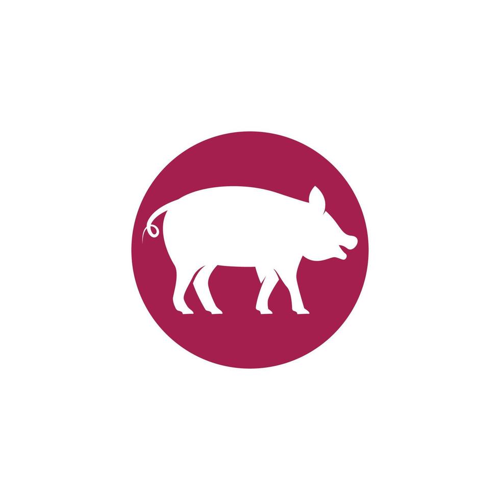 vecteur de modèle de logo de cochon