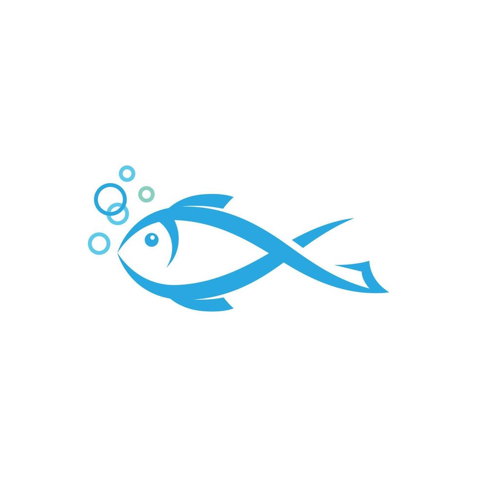 modèle de logo de poisson vecteur