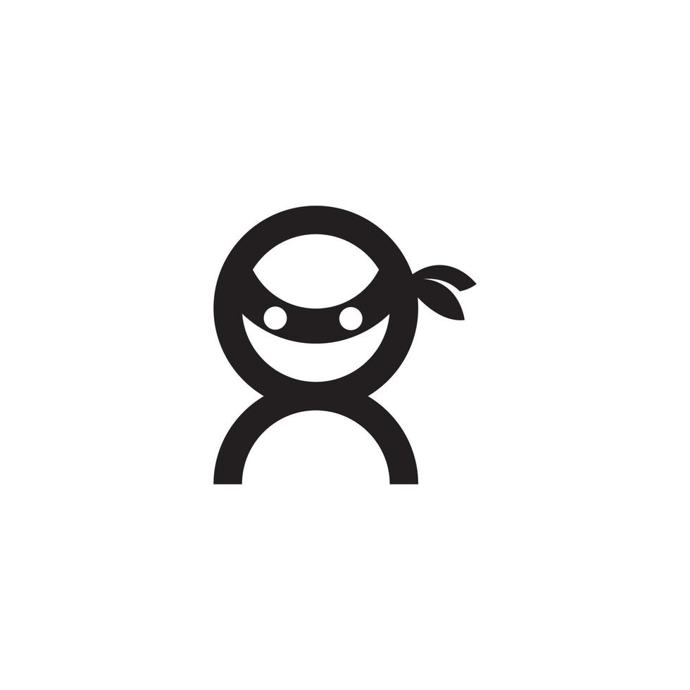 illustration vectorielle icône ninja vecteur