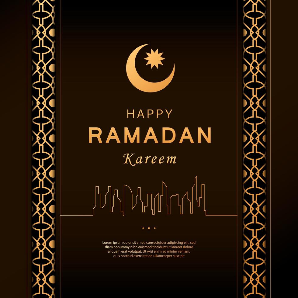 bannière horizontale concept ramadan kareem vecteur