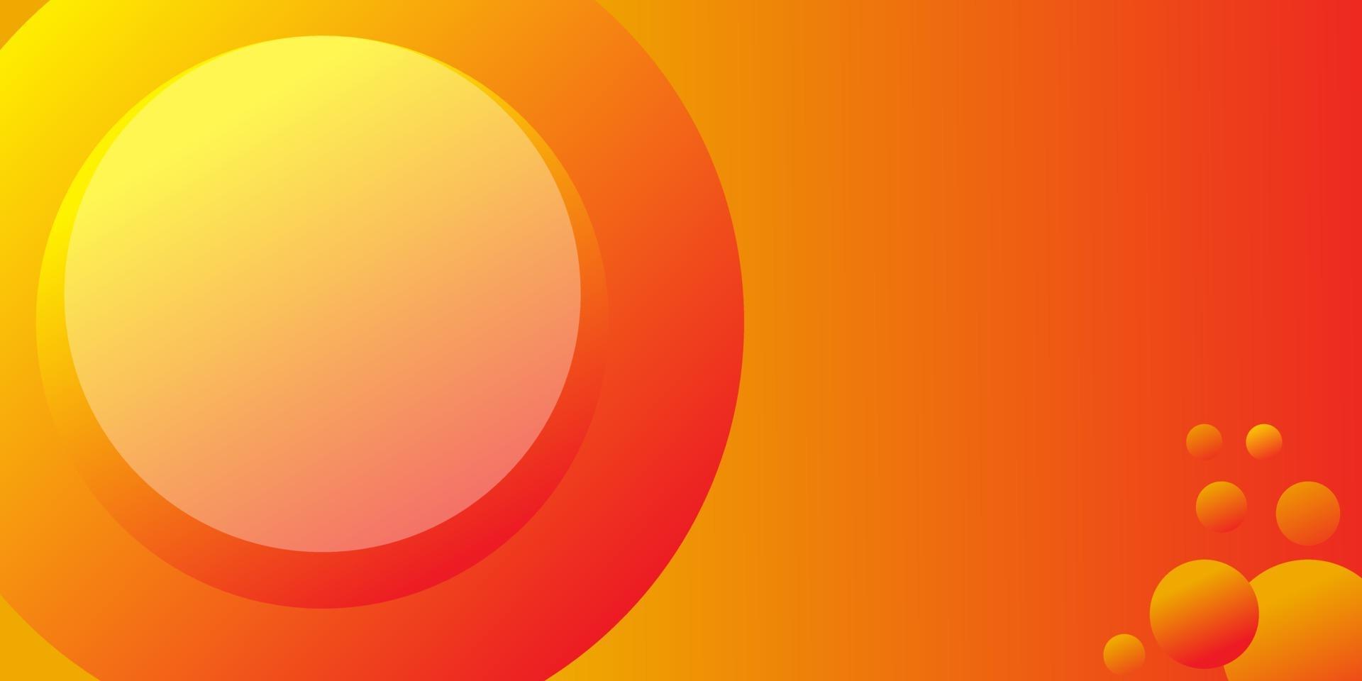 Élément de cercle abstrait avec fond orange vecteur