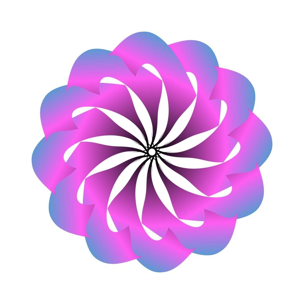 conception de vecteur de symbole floral dans des couleurs pastel. logo vectoriel fleur rose