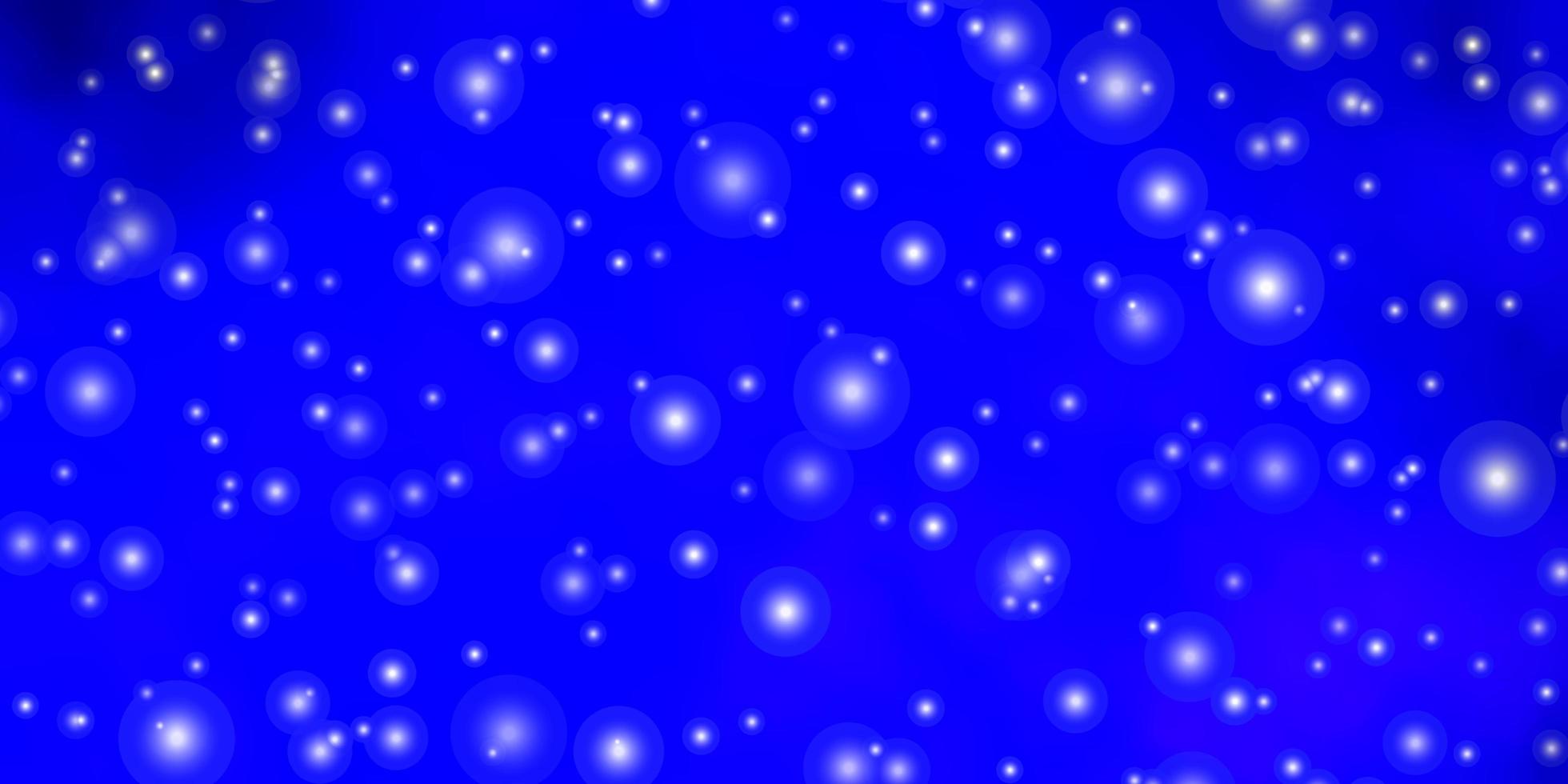 modèle vectoriel bleu foncé avec des étoiles au néon.