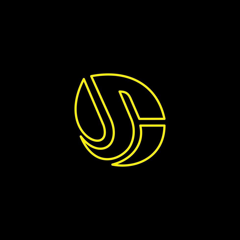 modèle d'icône de logo lettre d sd sur fond noir avec style d'art en ligne. vecteur