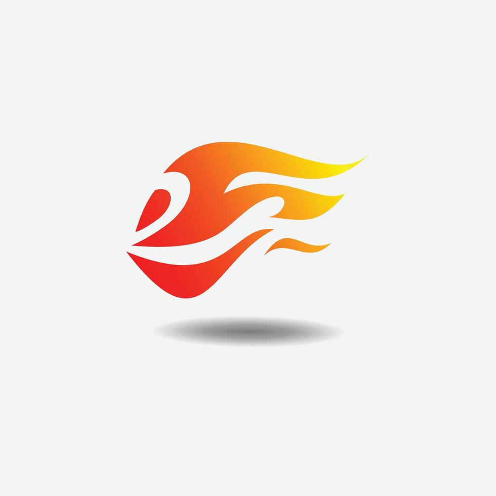 vecteur de conception de logo de flamme de feu.